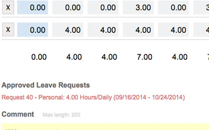 leave request timesheet